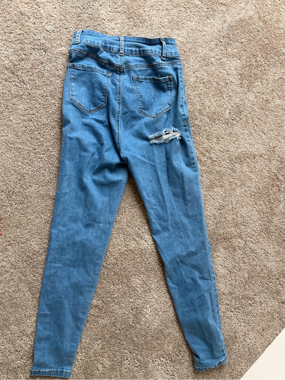 High-Waist Light Blue Women's Jeans - Picture 2 of 2